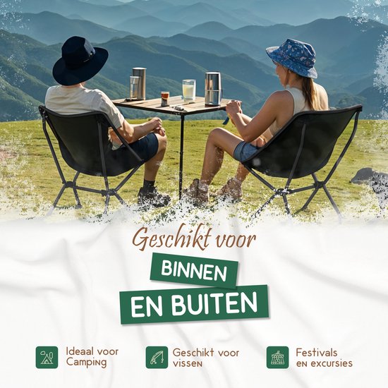 De perfecte campingstoel én campingtafel voor op festivals