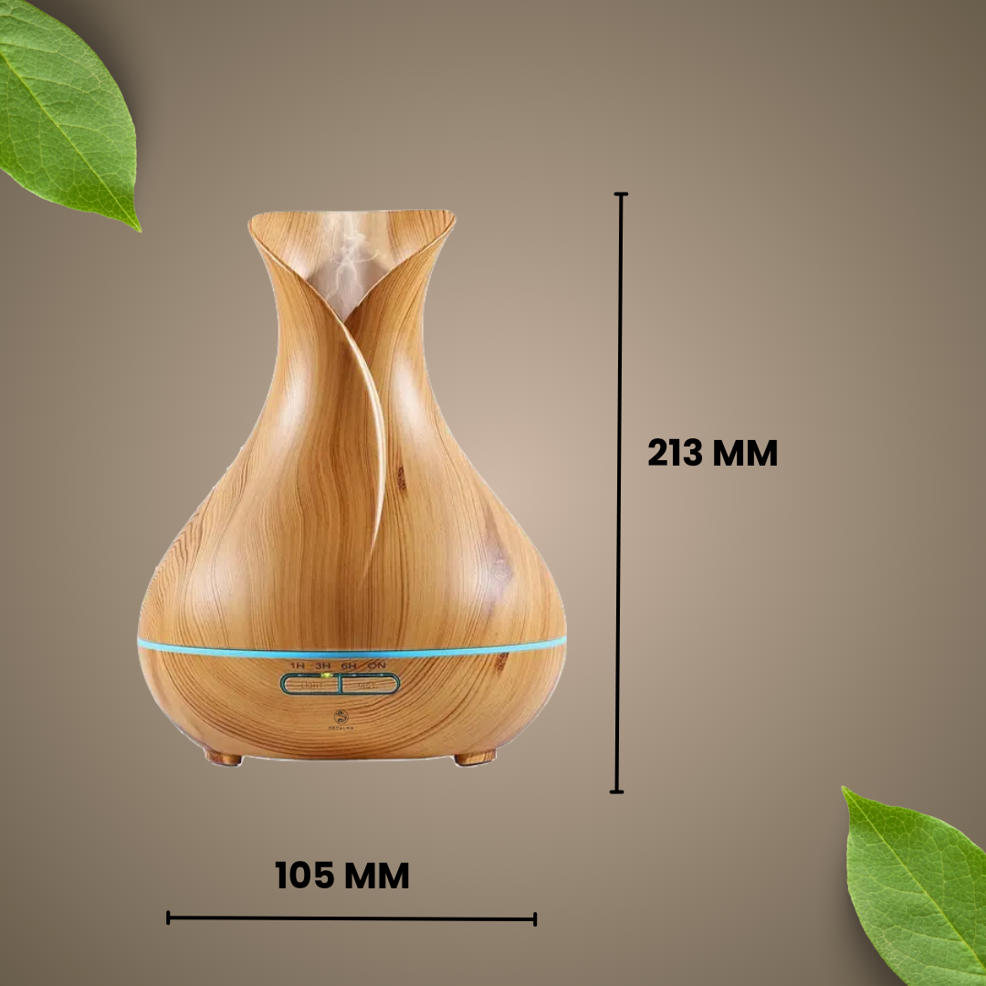 Recalma Aroma Diffuser 550 ML Incl. Bluetooth Speaker Lichtbruin