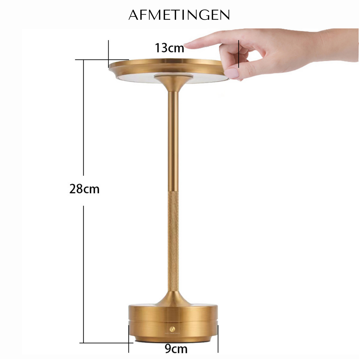 Fullambience Oplaadbare Tafellamp Aluminium 5200 mAh - CMRD Warehouse