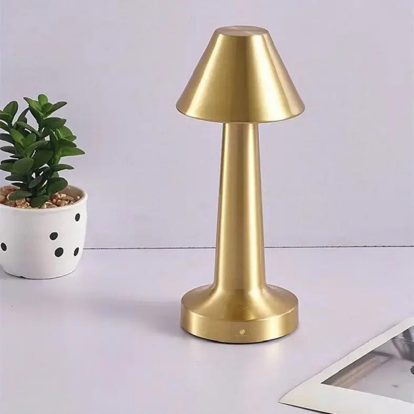 Fullambience Oplaadbare Tafellamp 3 Kleuren Licht Goud