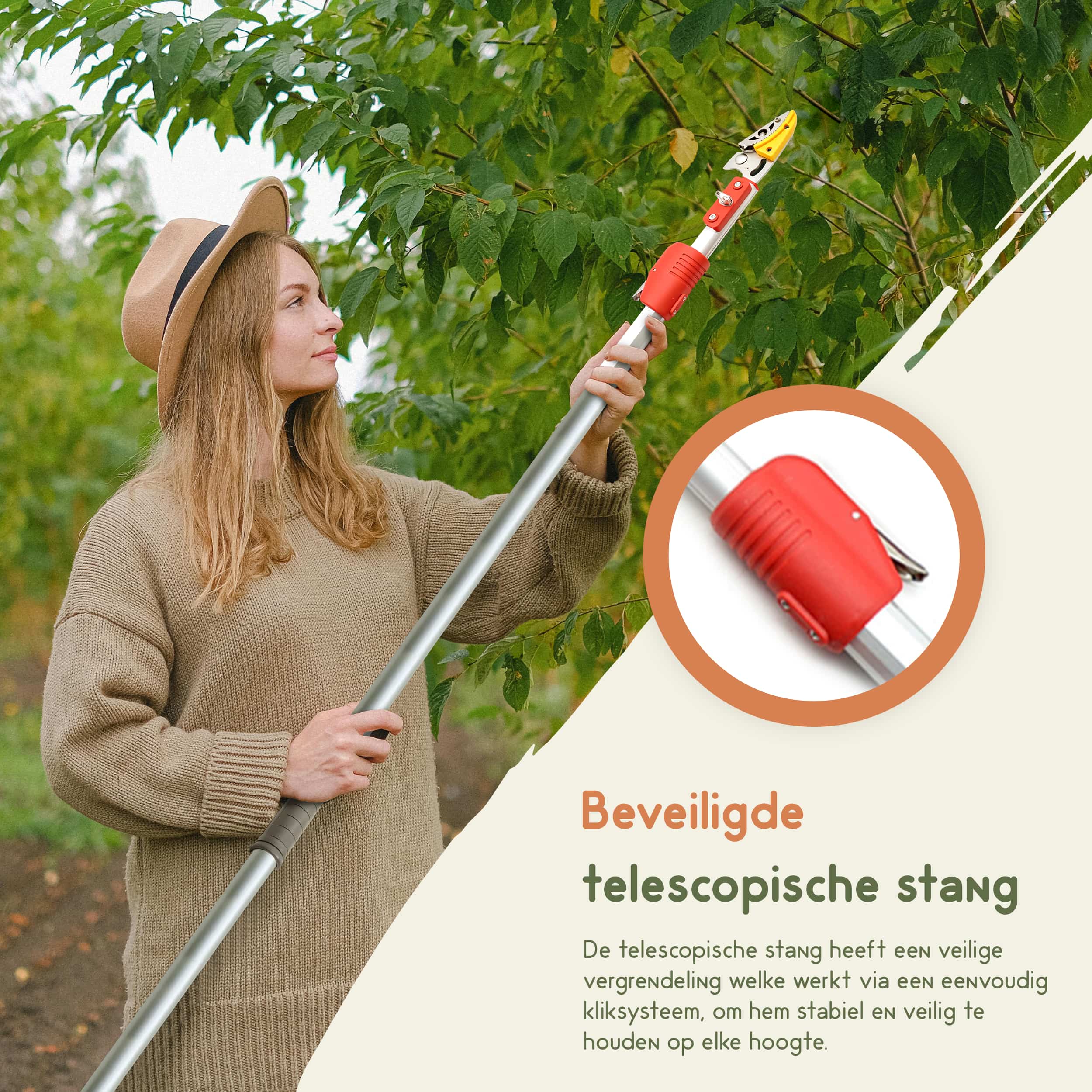 Telescopische takkenschaar stabiel