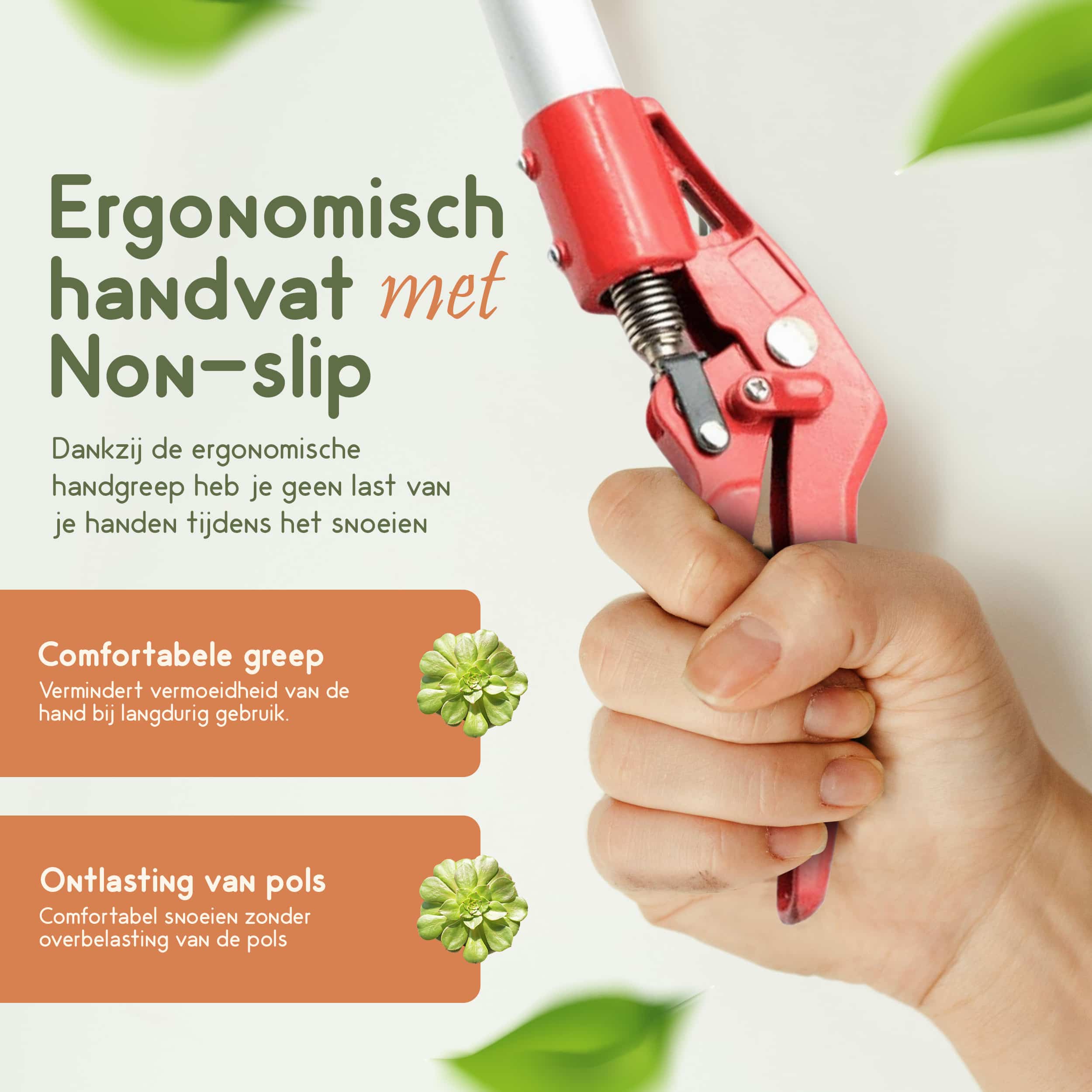 Takkenschaar met ergonomisch handvat