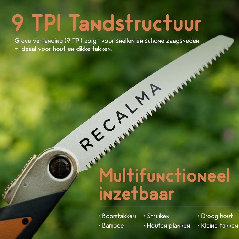 Takkenzaag met 9 TPI tandstructuur