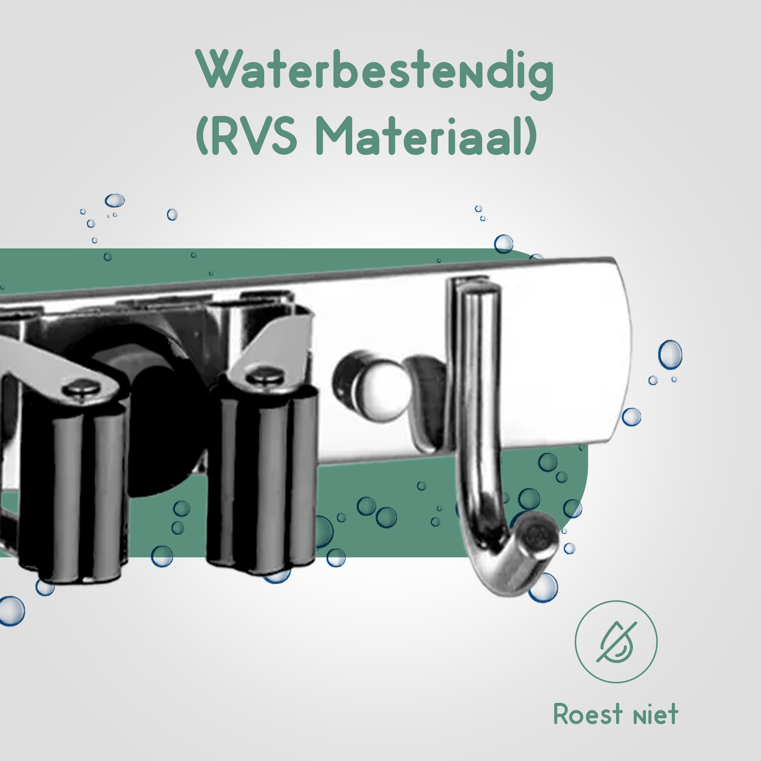 Recalma gereedschap ophangsysteem bezemhouder 6 haken 5 klemmen