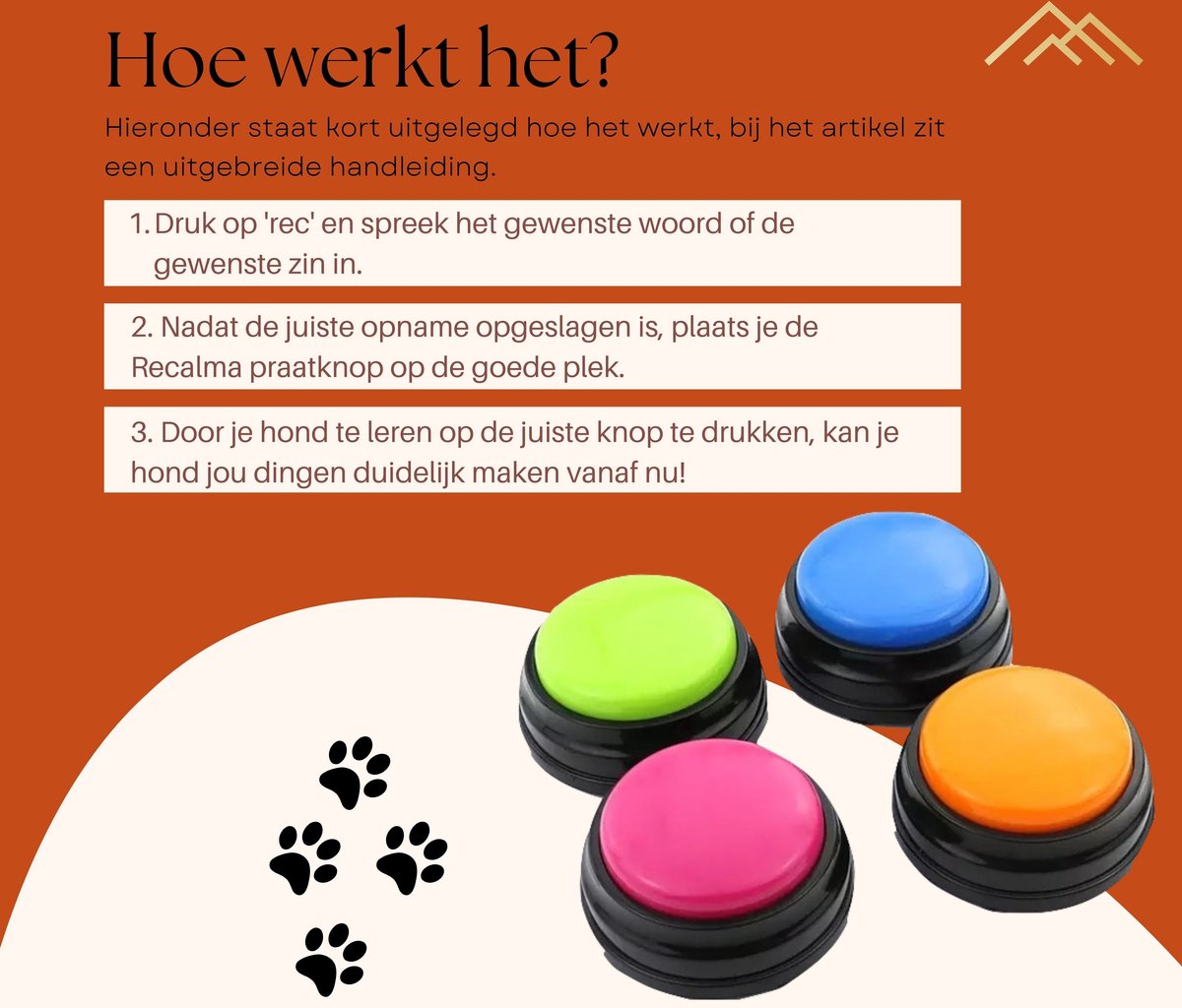 Recalma Dog Buttons