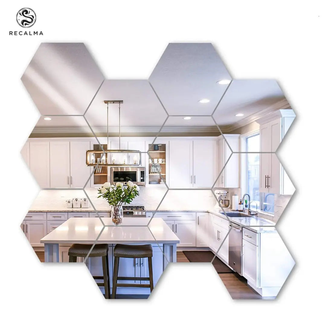 Recalma hexagon wandspiegel