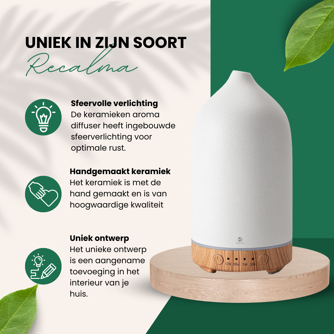 Recalma Witte Aroma Diffuser Keramiek