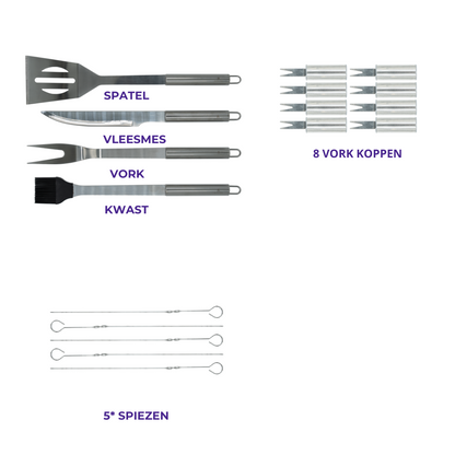 Recalma 18-delige Barbecue Set