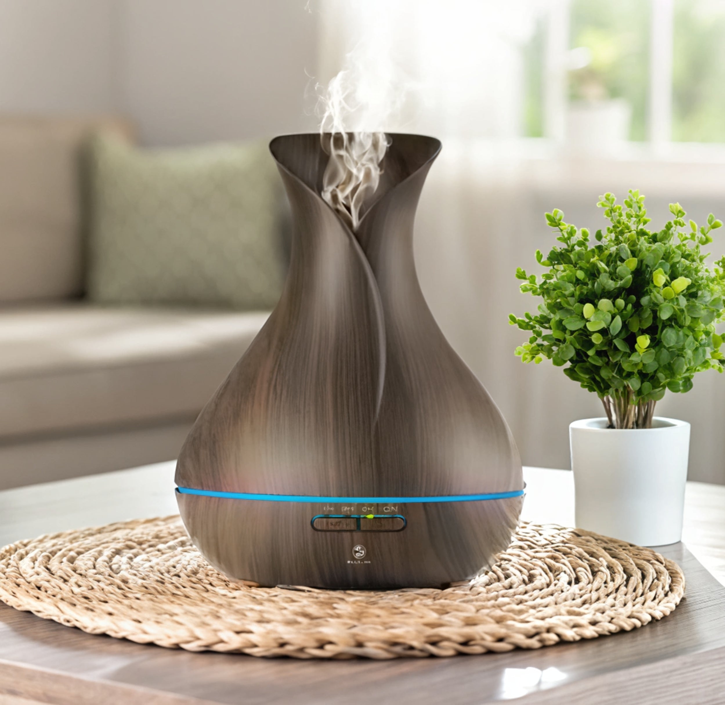 Recalma Aroma Diffuser 550 ML Incl. Bluetooth Speaker Donkerbruin